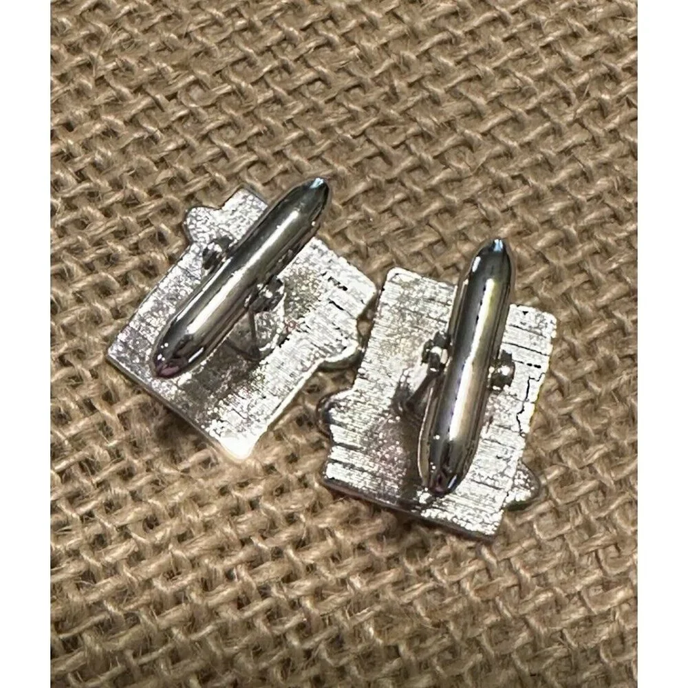 Silver Tone Cufflinks Cuff Link Music Score Notes Musician Wedding Formal